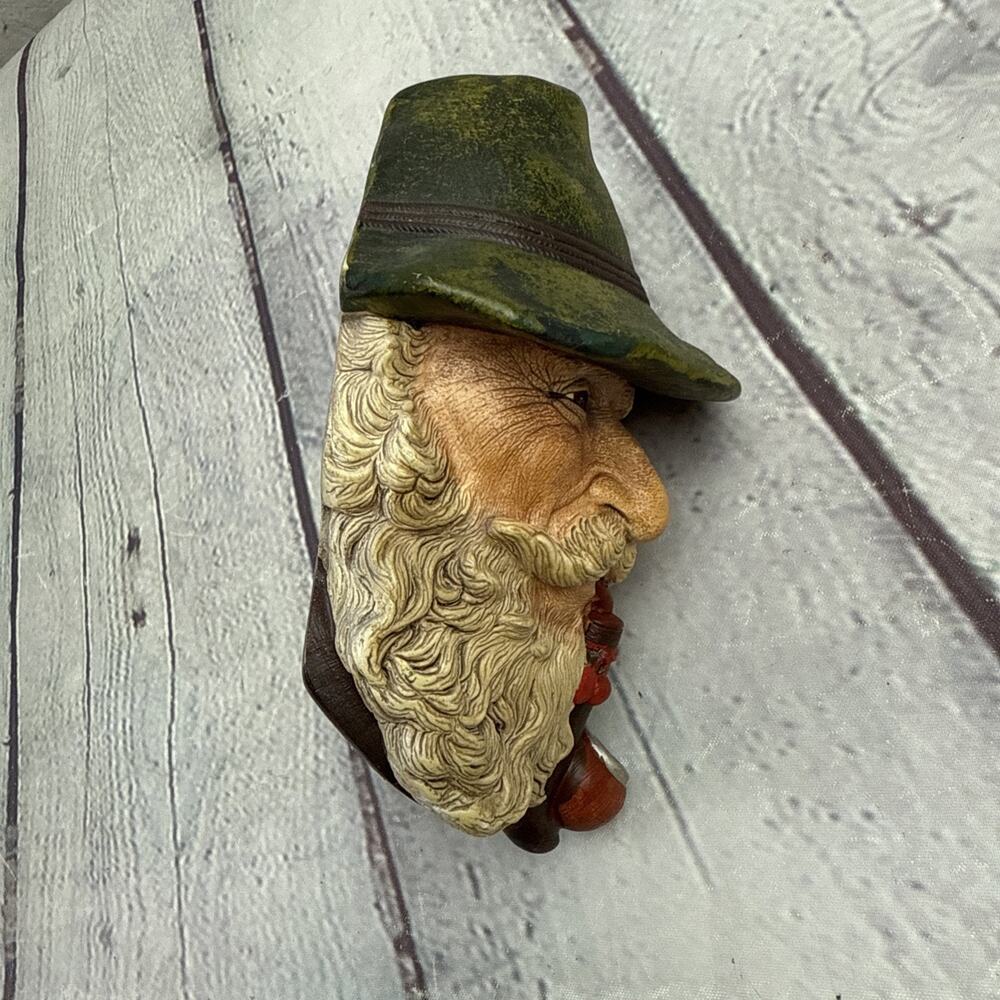 Vtg Tyrolean Bossons‎ Chalkware 3D Head Wall Art Hand Painted England Very Good - Picture 3 of 5